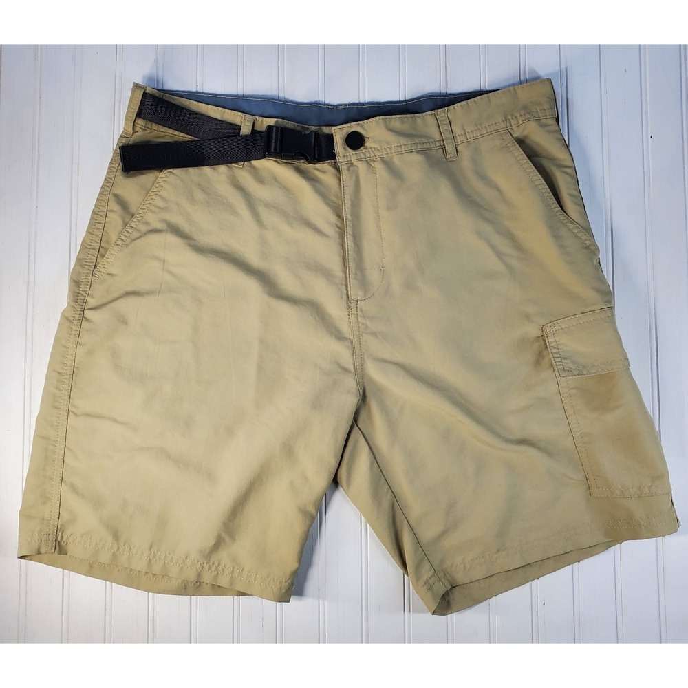 ZELLA Torrey Performance Shorts Men size 35 Khaki Brown Color Stretch Nylon Golf